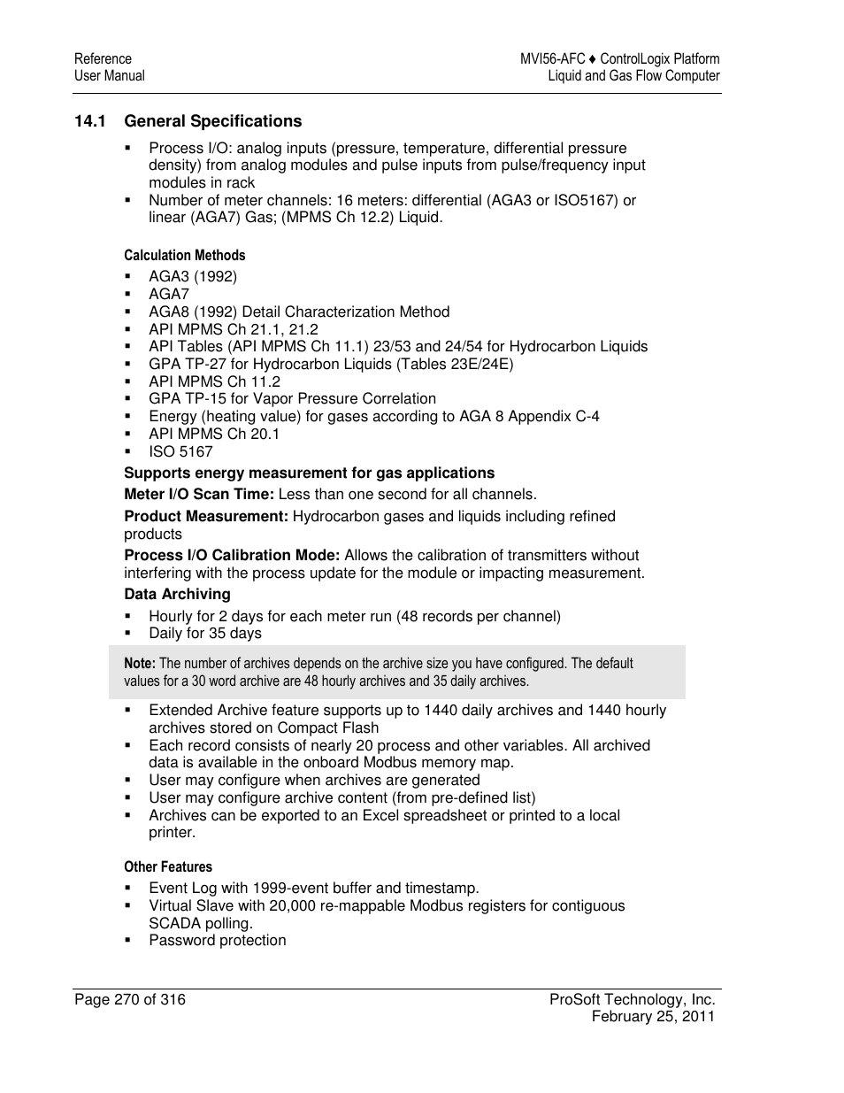 ProSoft Technology MVI56-AFC User Manual | Page 270 / 316