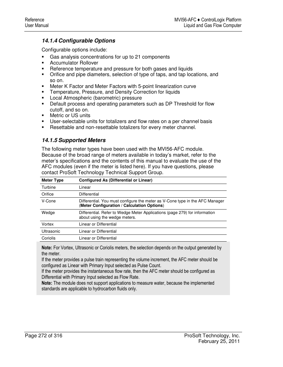 ProSoft Technology MVI56-AFC User Manual | Page 272 / 316