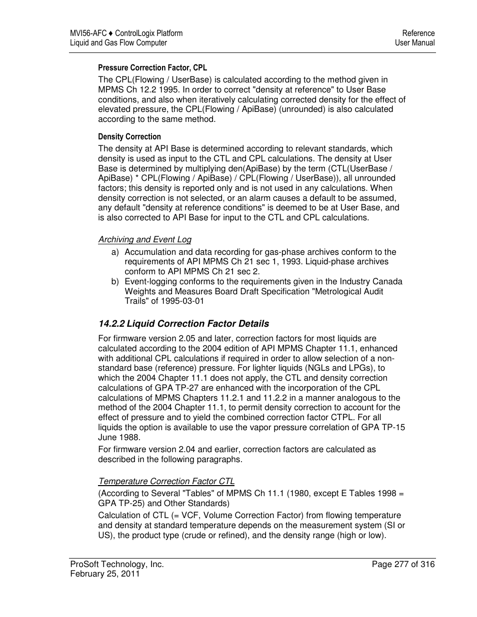 ProSoft Technology MVI56-AFC User Manual | Page 277 / 316