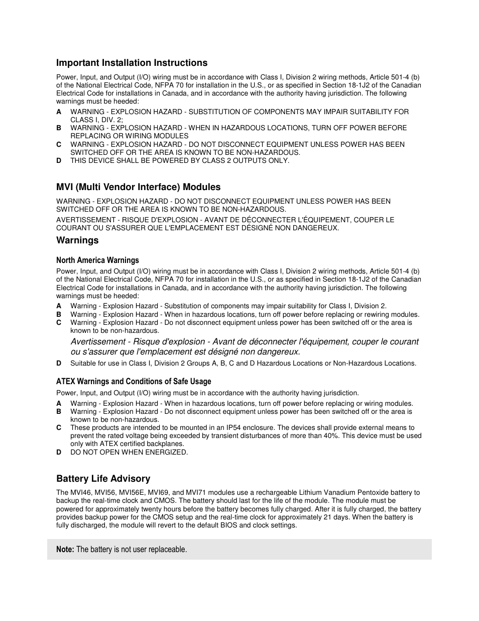 ProSoft Technology MVI56-AFC User Manual | Page 3 / 316