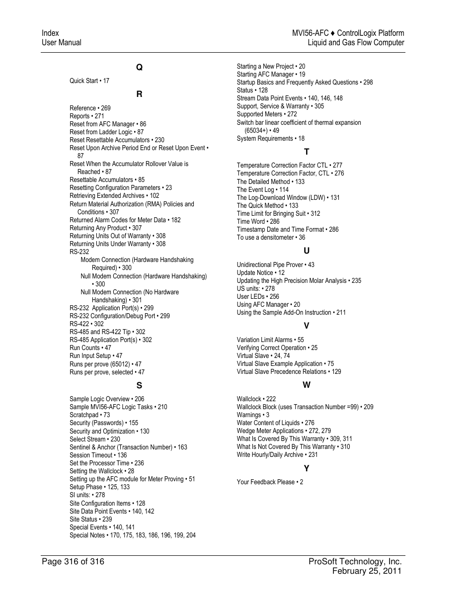 ProSoft Technology MVI56-AFC User Manual | Page 316 / 316