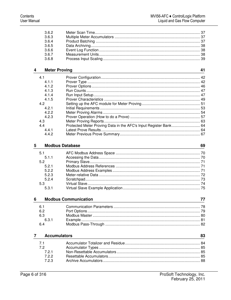 ProSoft Technology MVI56-AFC User Manual | Page 6 / 316