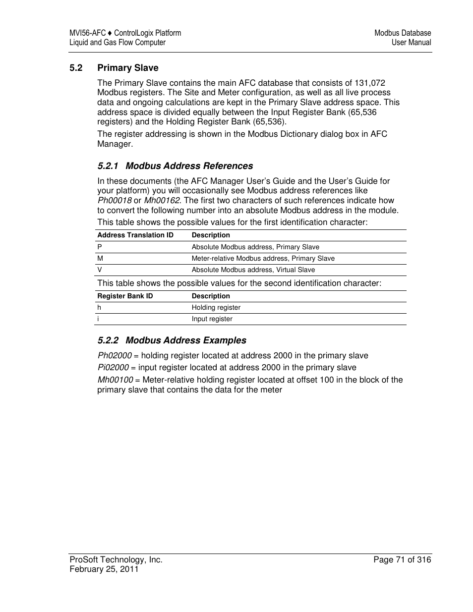 ProSoft Technology MVI56-AFC User Manual | Page 71 / 316