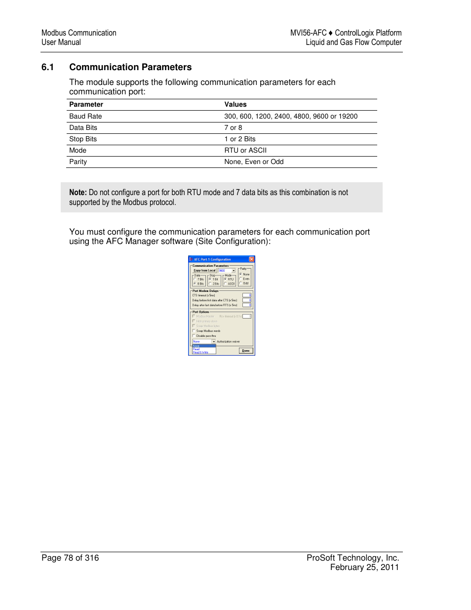 ProSoft Technology MVI56-AFC User Manual | Page 78 / 316