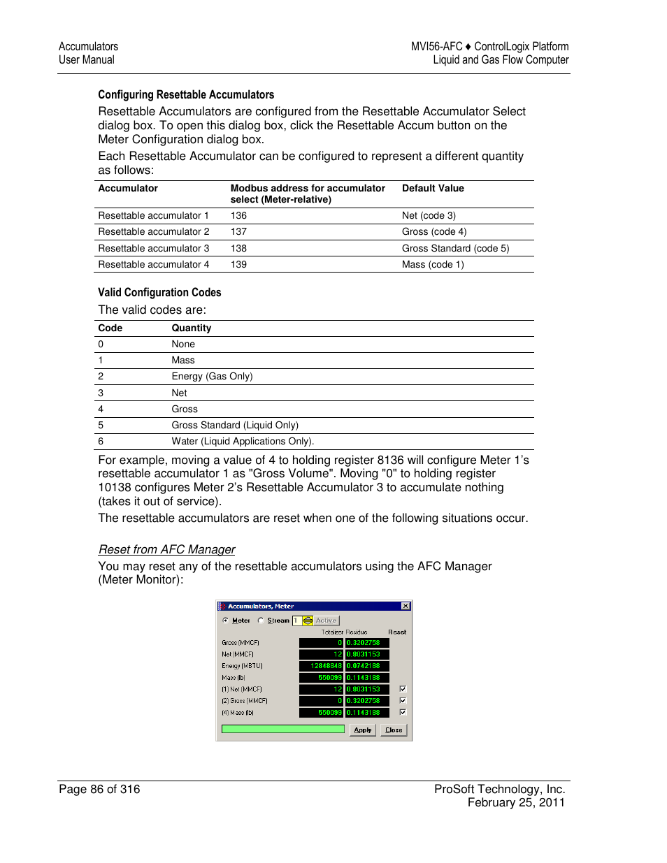 ProSoft Technology MVI56-AFC User Manual | Page 86 / 316