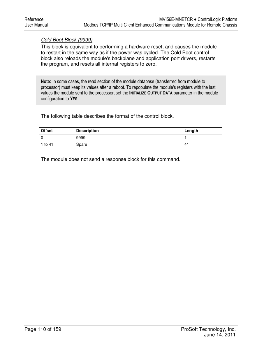 ProSoft Technology MVI56E-MNETCR User Manual | Page 110 / 159