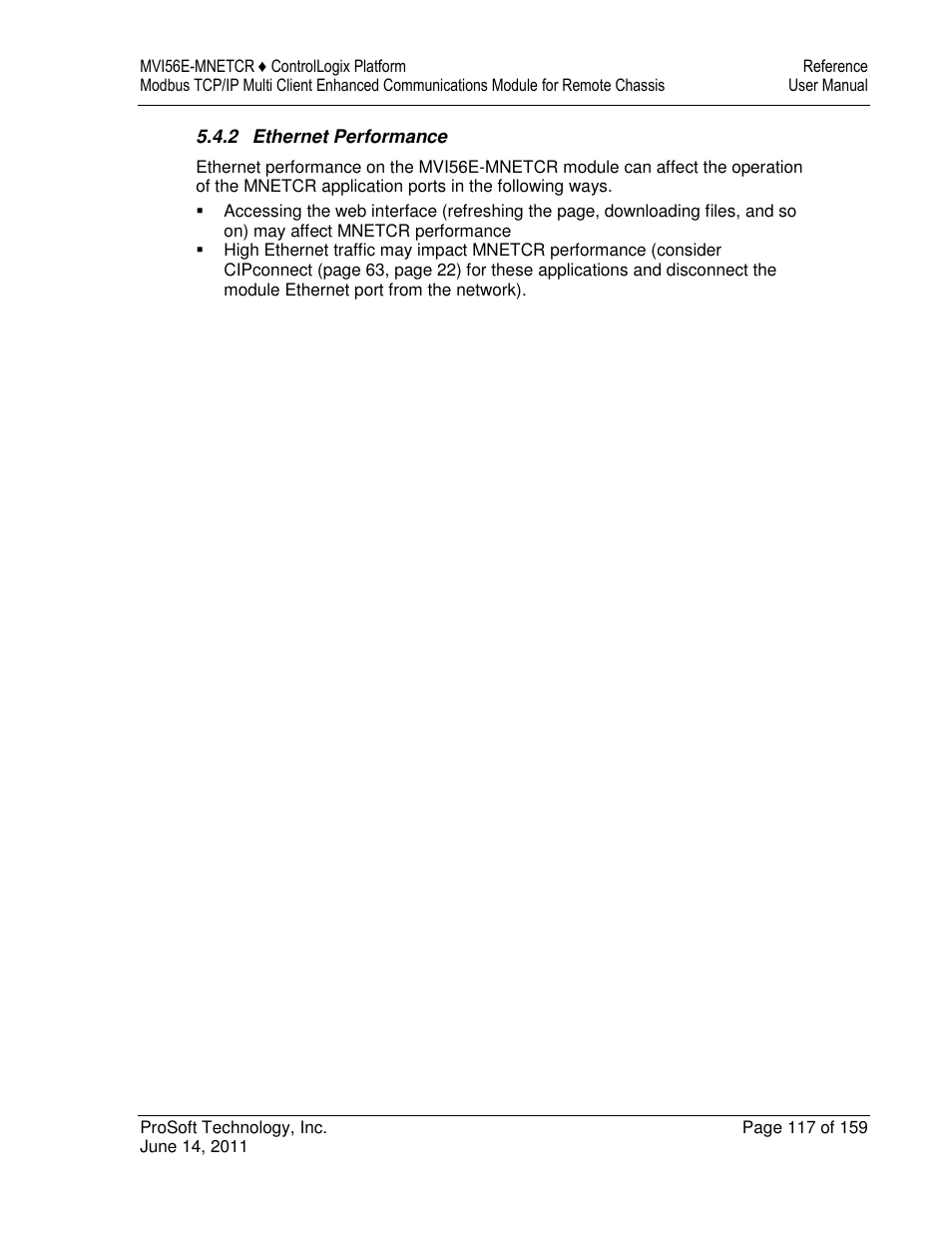 ProSoft Technology MVI56E-MNETCR User Manual | Page 117 / 159