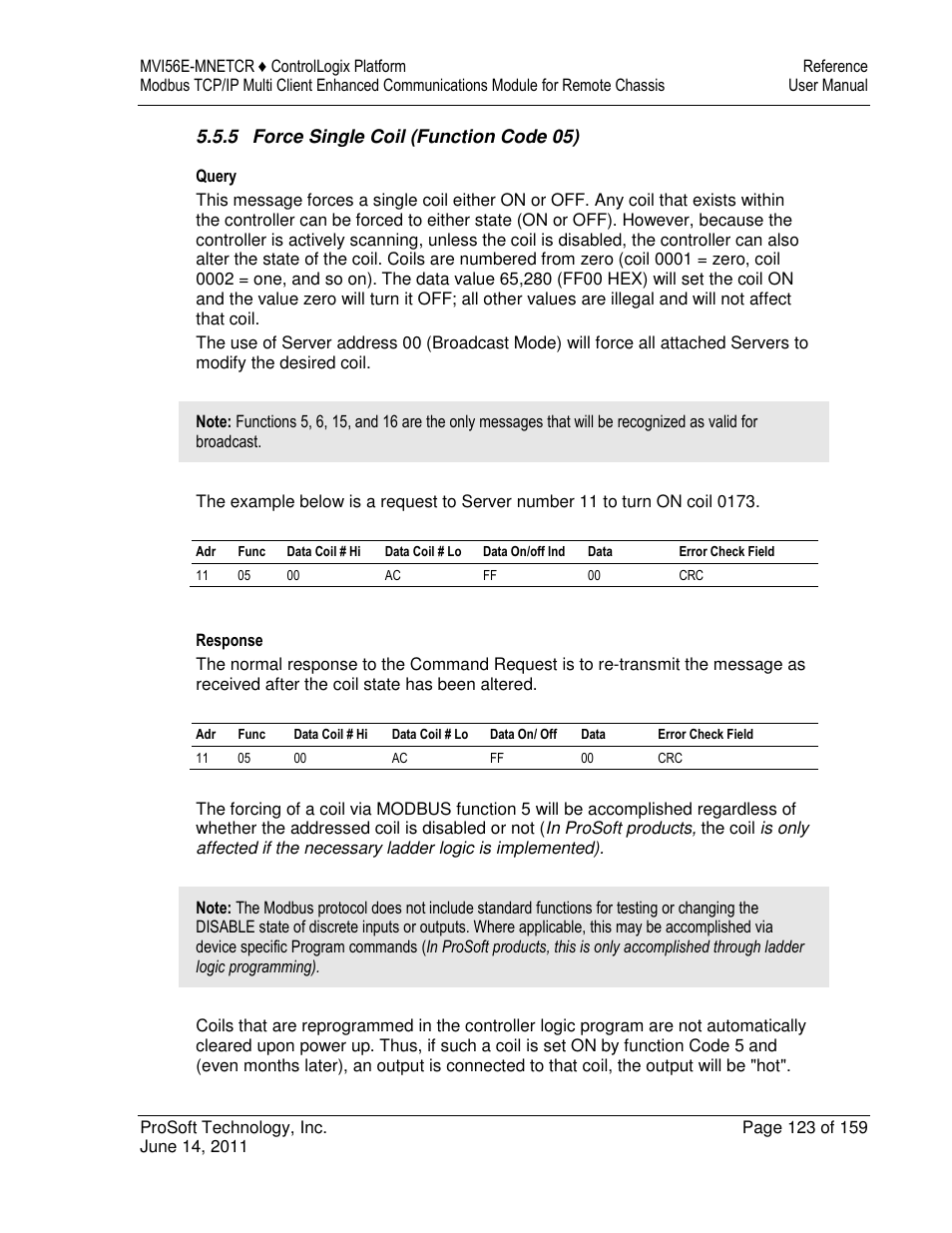 ProSoft Technology MVI56E-MNETCR User Manual | Page 123 / 159