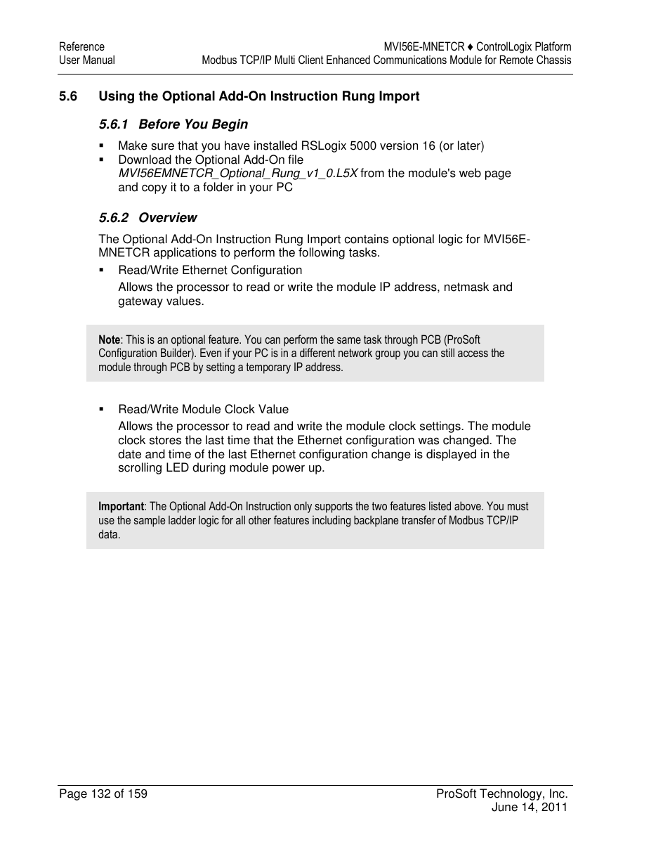 ProSoft Technology MVI56E-MNETCR User Manual | Page 132 / 159