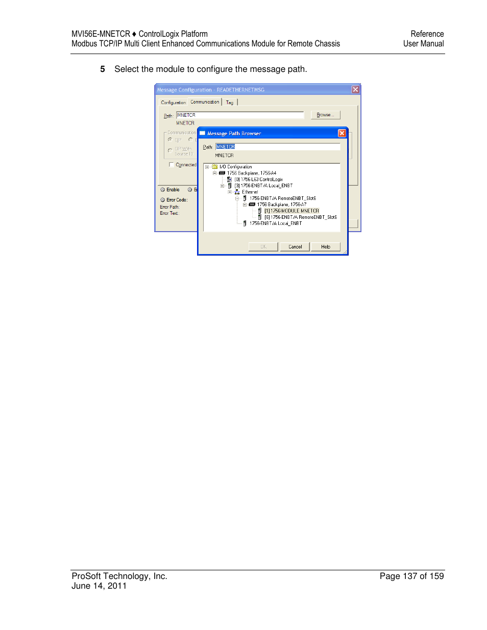 ProSoft Technology MVI56E-MNETCR User Manual | Page 137 / 159