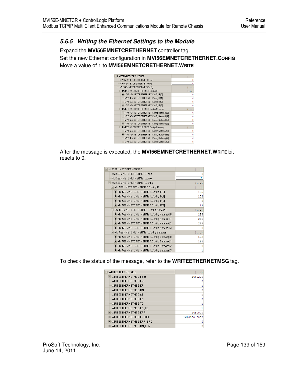 ProSoft Technology MVI56E-MNETCR User Manual | Page 139 / 159