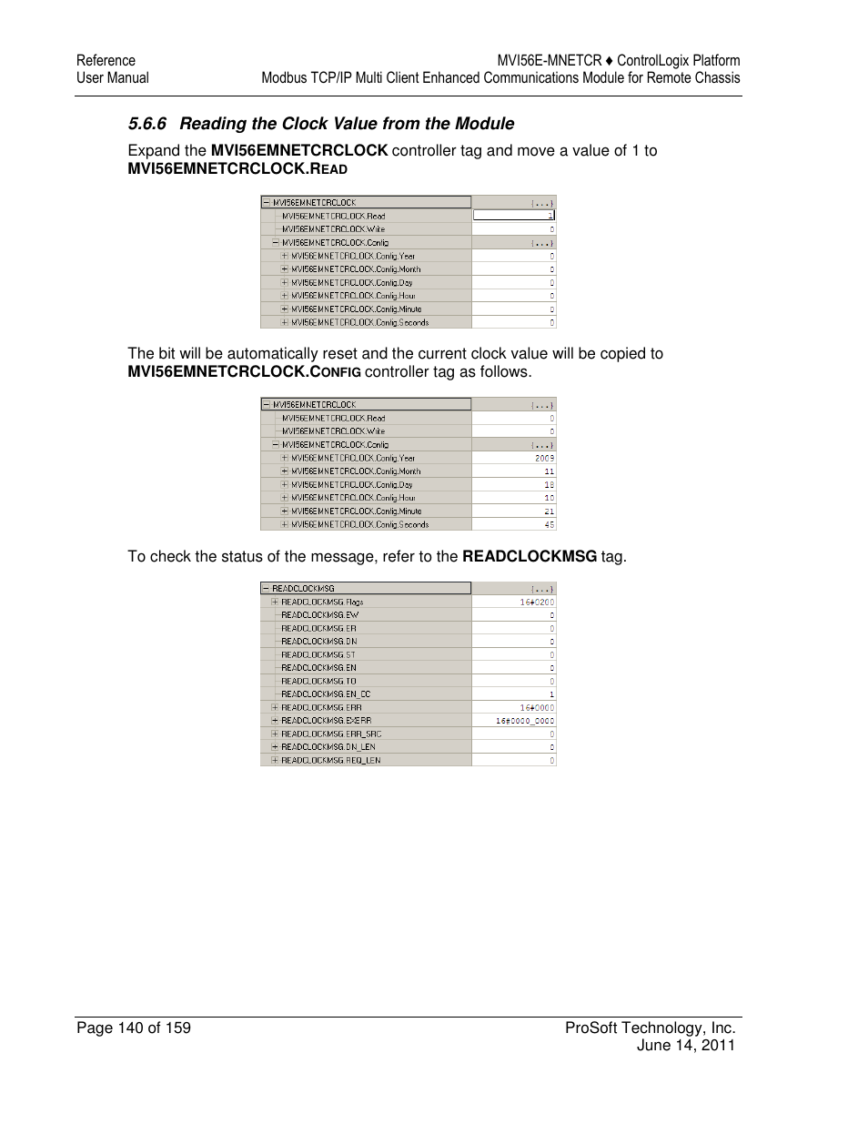ProSoft Technology MVI56E-MNETCR User Manual | Page 140 / 159