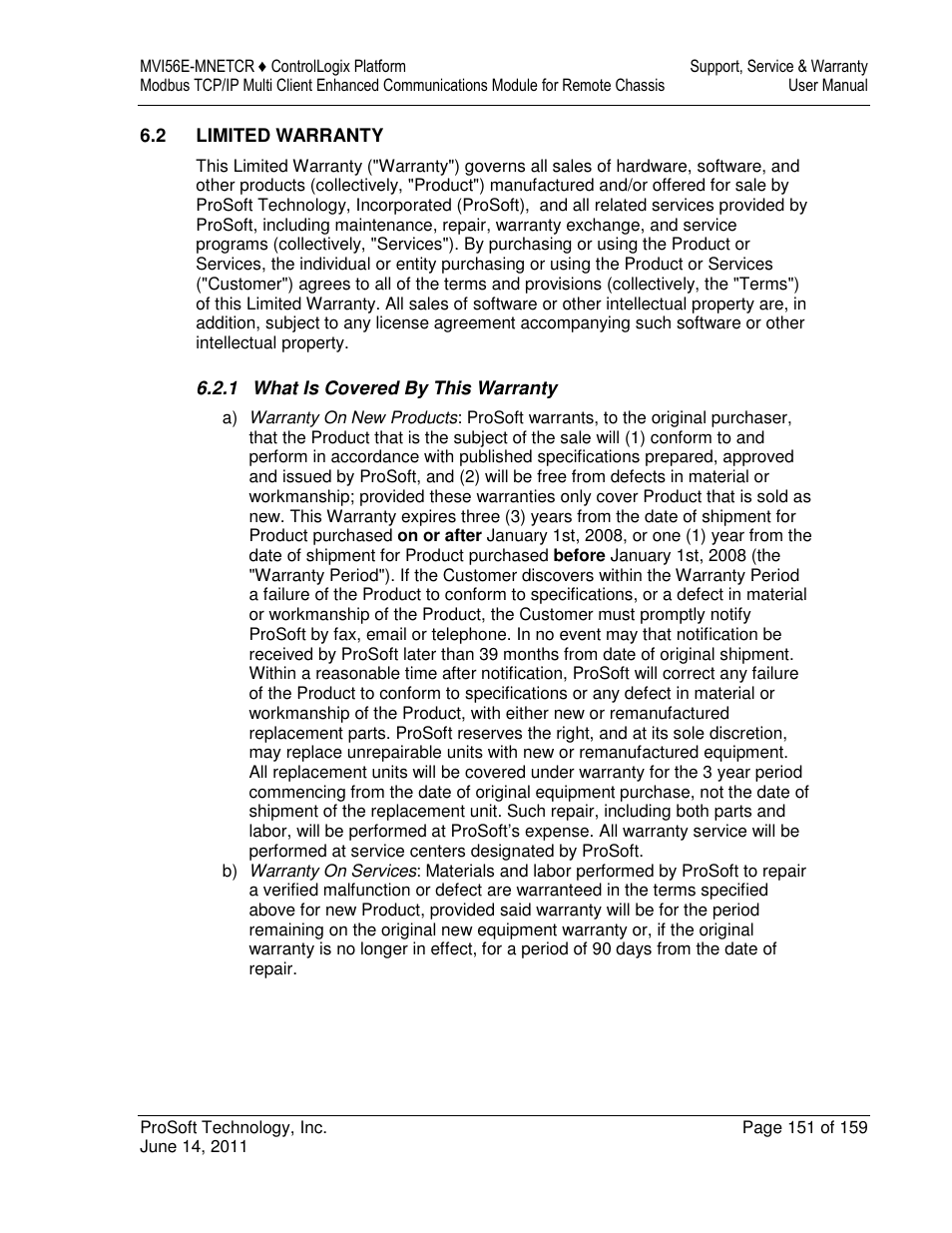 ProSoft Technology MVI56E-MNETCR User Manual | Page 151 / 159