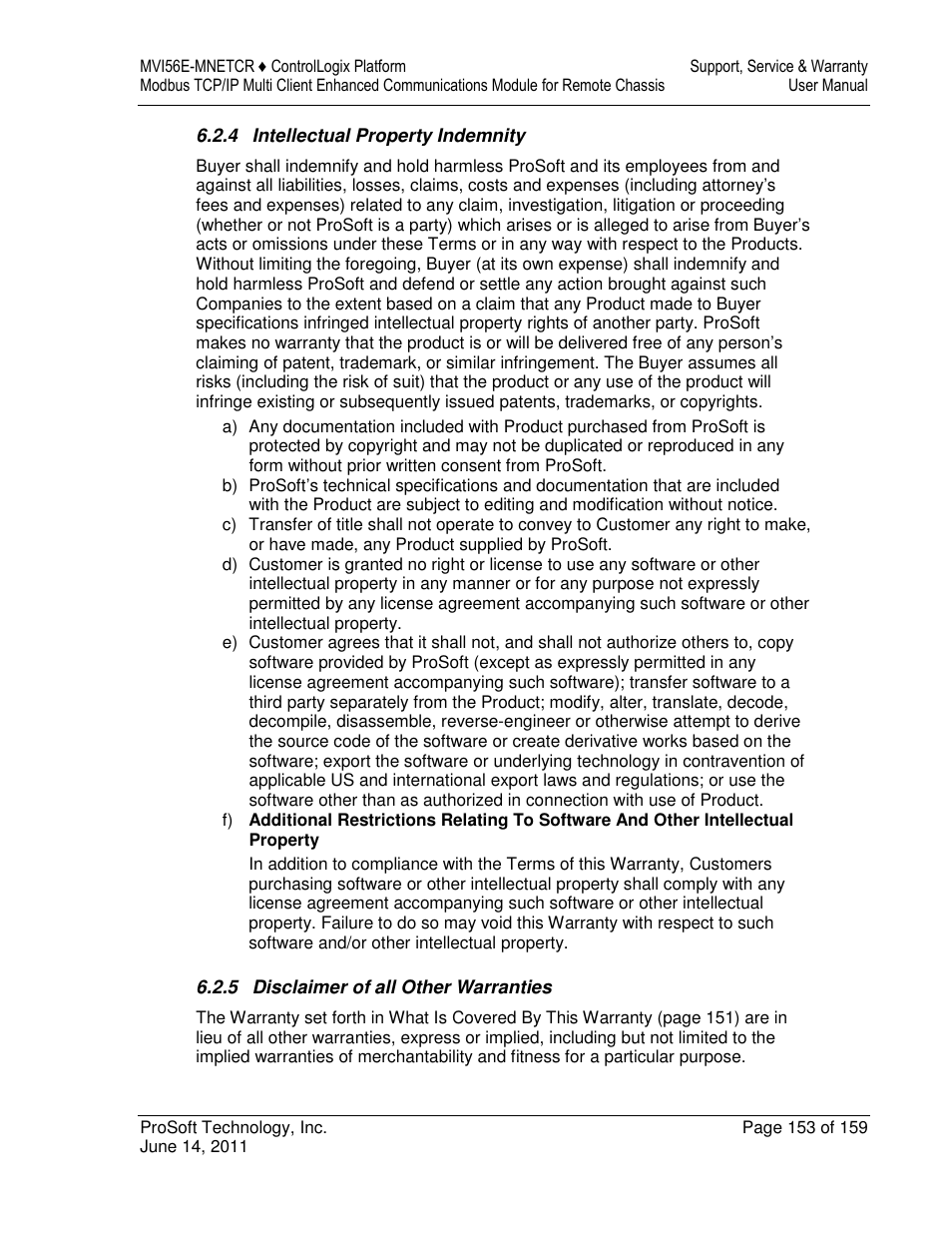 ProSoft Technology MVI56E-MNETCR User Manual | Page 153 / 159