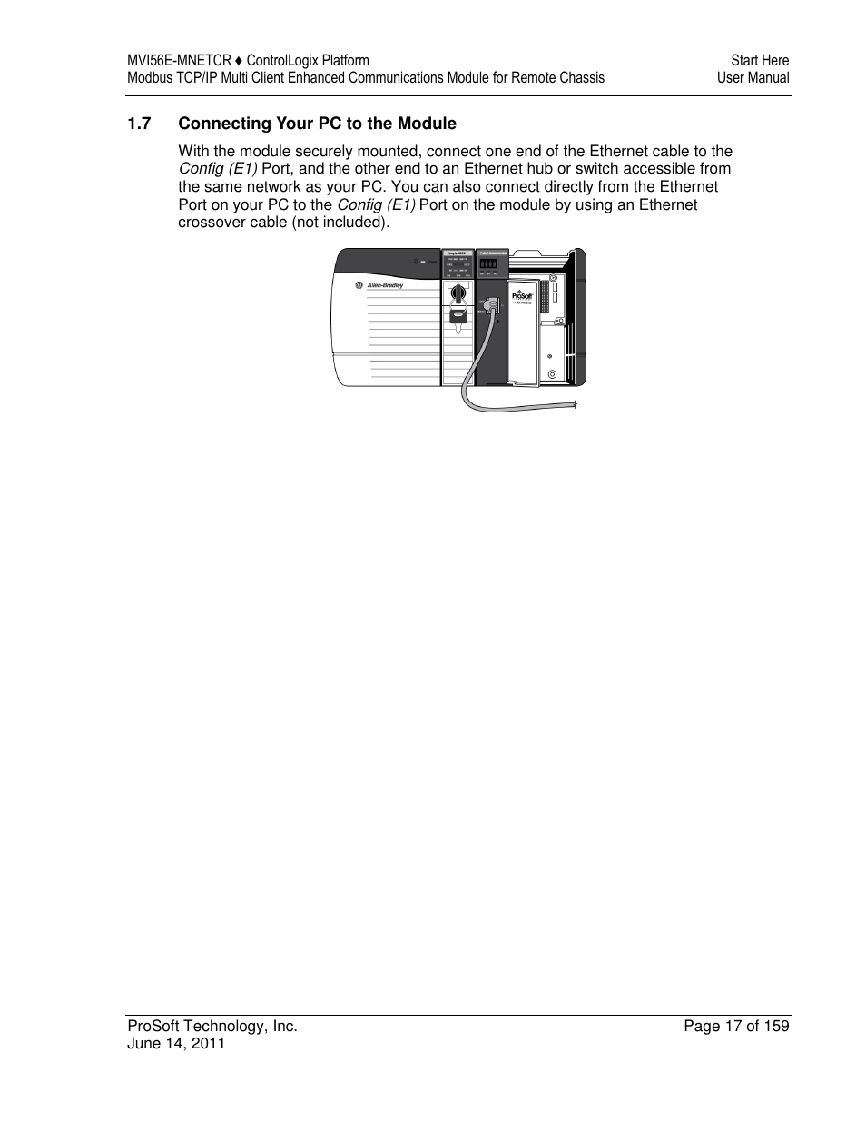 ProSoft Technology MVI56E-MNETCR User Manual | Page 17 / 159