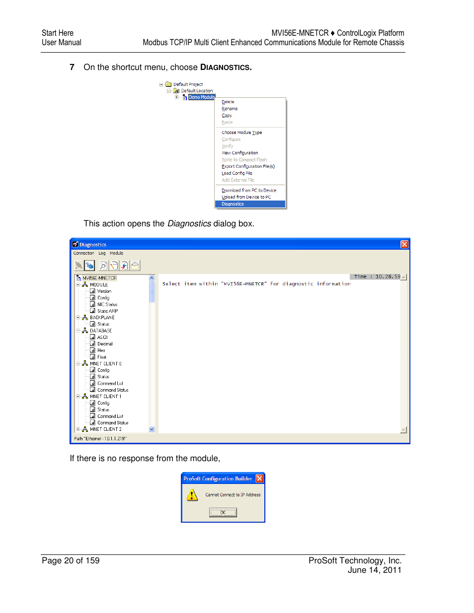 ProSoft Technology MVI56E-MNETCR User Manual | Page 20 / 159