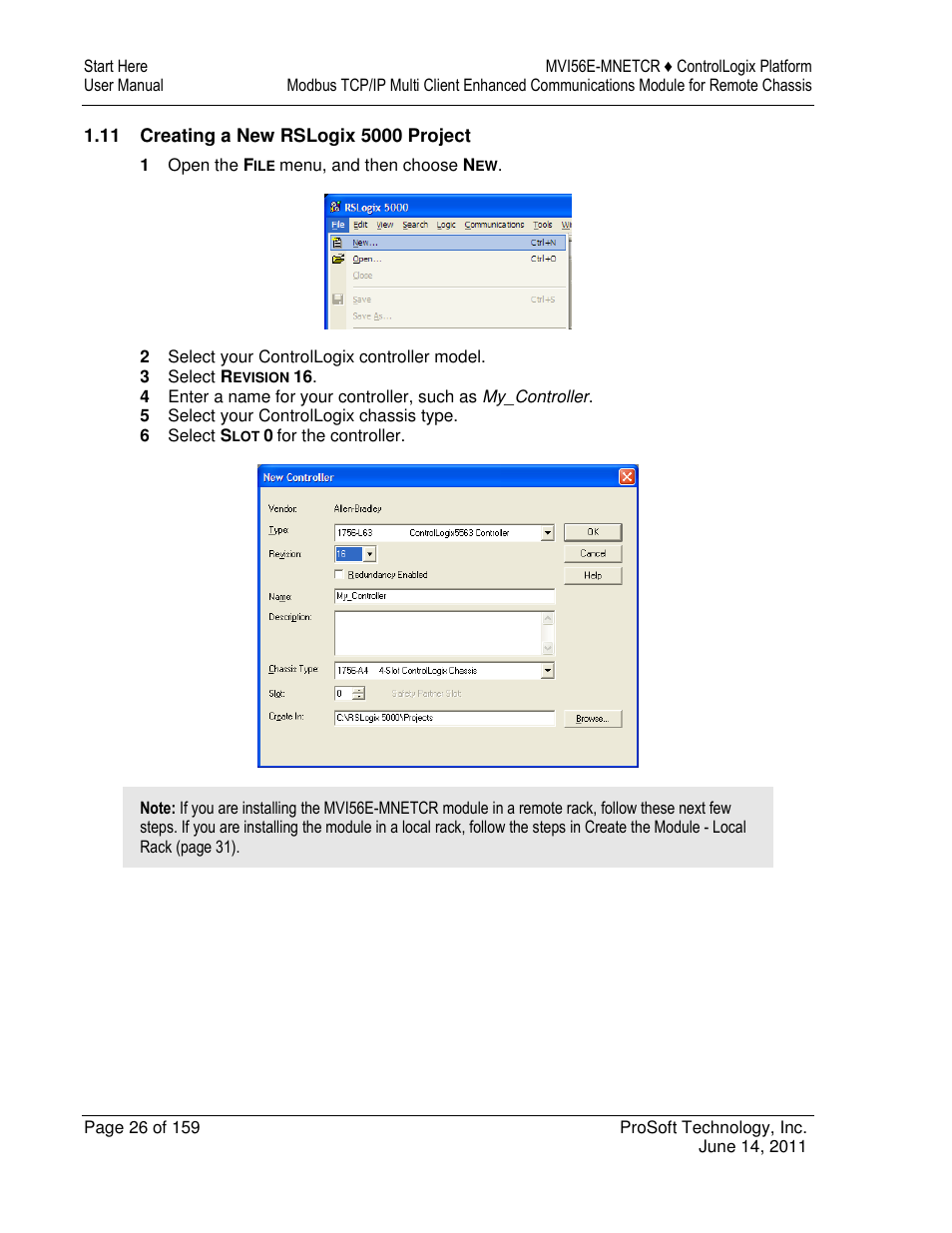 ProSoft Technology MVI56E-MNETCR User Manual | Page 26 / 159