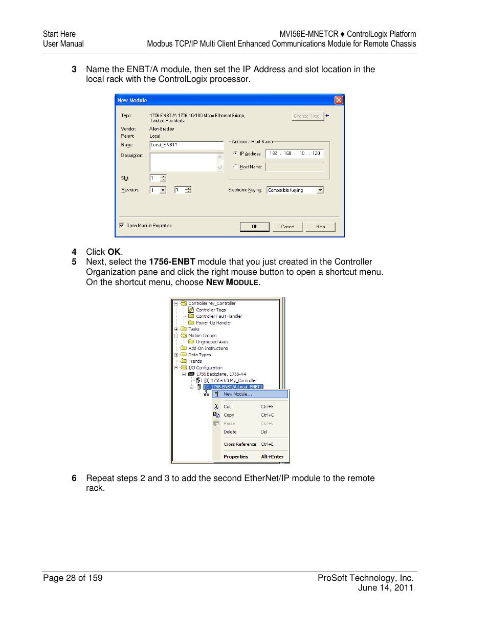 ProSoft Technology MVI56E-MNETCR User Manual | Page 28 / 159