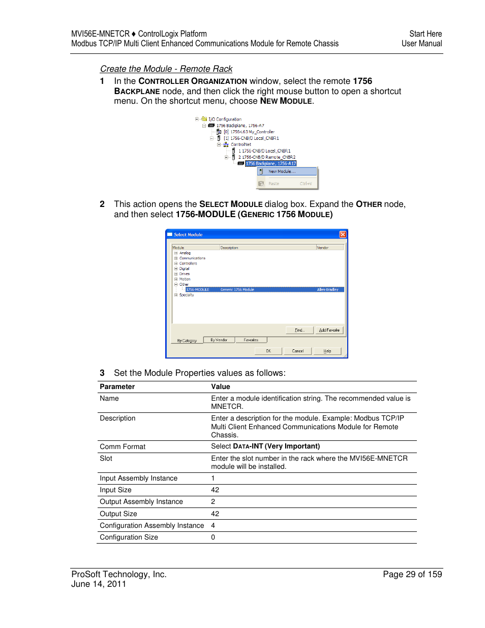 ProSoft Technology MVI56E-MNETCR User Manual | Page 29 / 159