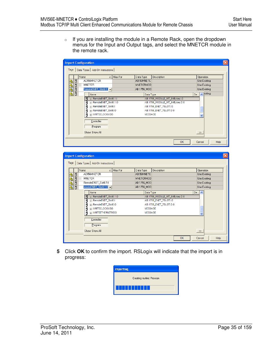 ProSoft Technology MVI56E-MNETCR User Manual | Page 35 / 159