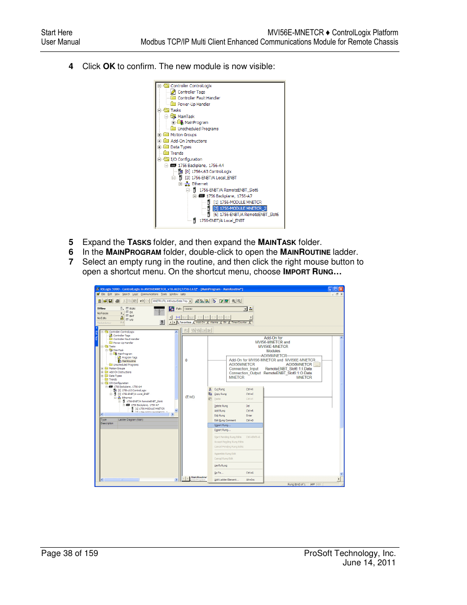 ProSoft Technology MVI56E-MNETCR User Manual | Page 38 / 159