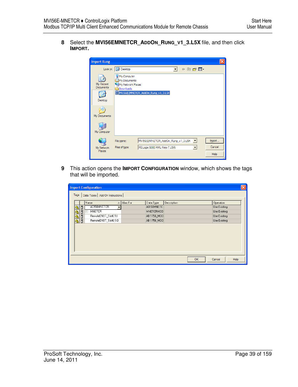 ProSoft Technology MVI56E-MNETCR User Manual | Page 39 / 159