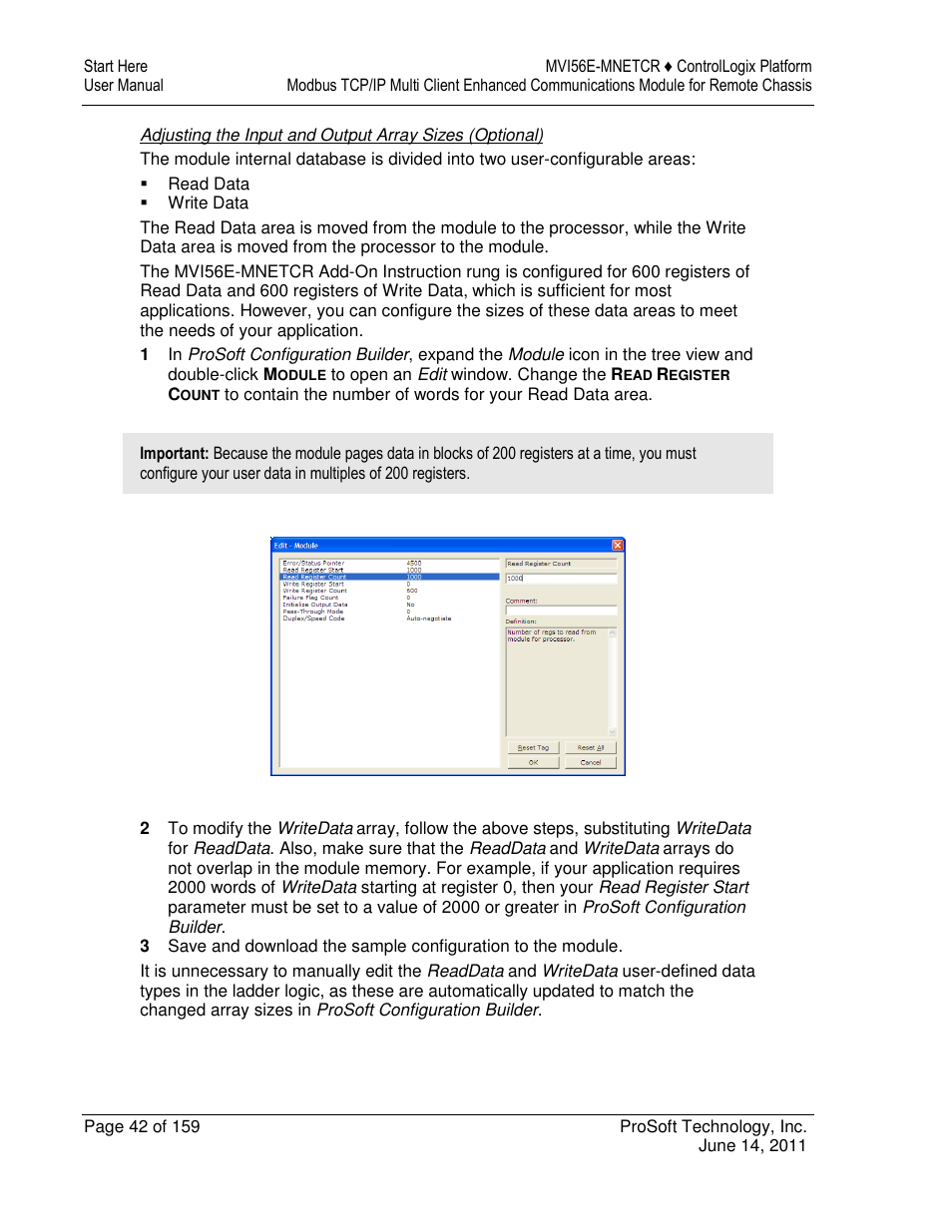 ProSoft Technology MVI56E-MNETCR User Manual | Page 42 / 159