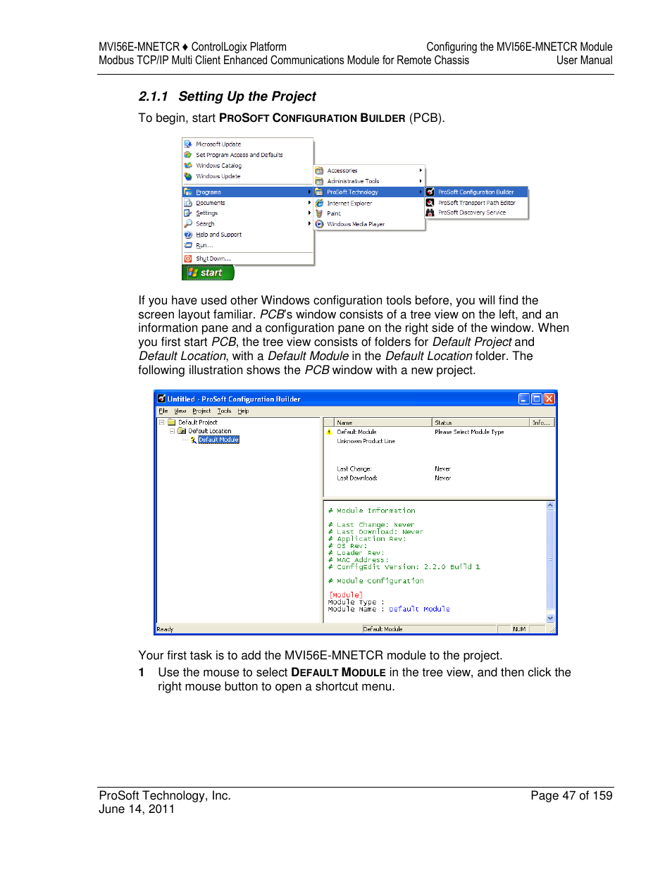 ProSoft Technology MVI56E-MNETCR User Manual | Page 47 / 159