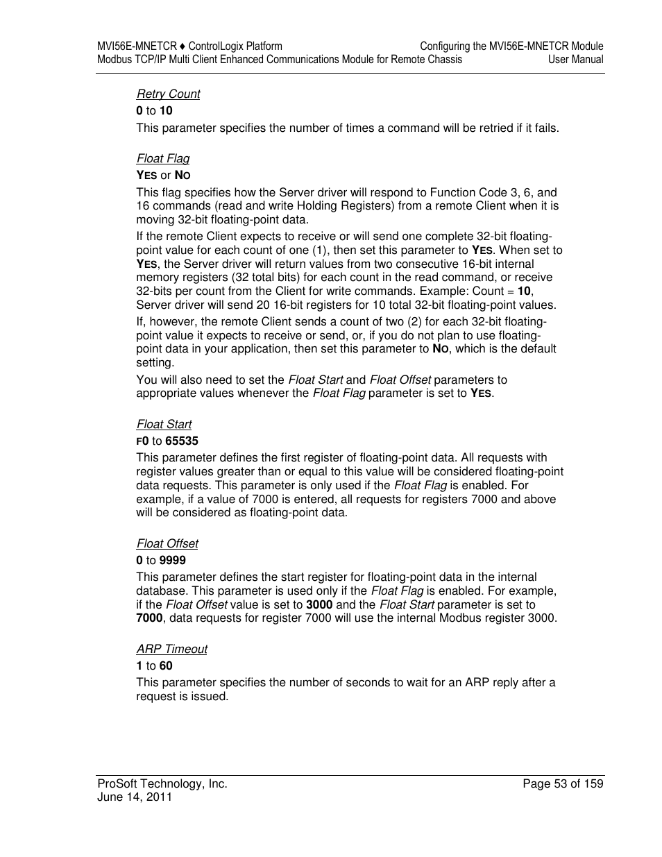 ProSoft Technology MVI56E-MNETCR User Manual | Page 53 / 159