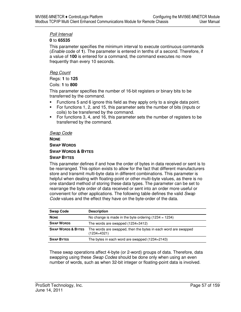ProSoft Technology MVI56E-MNETCR User Manual | Page 57 / 159