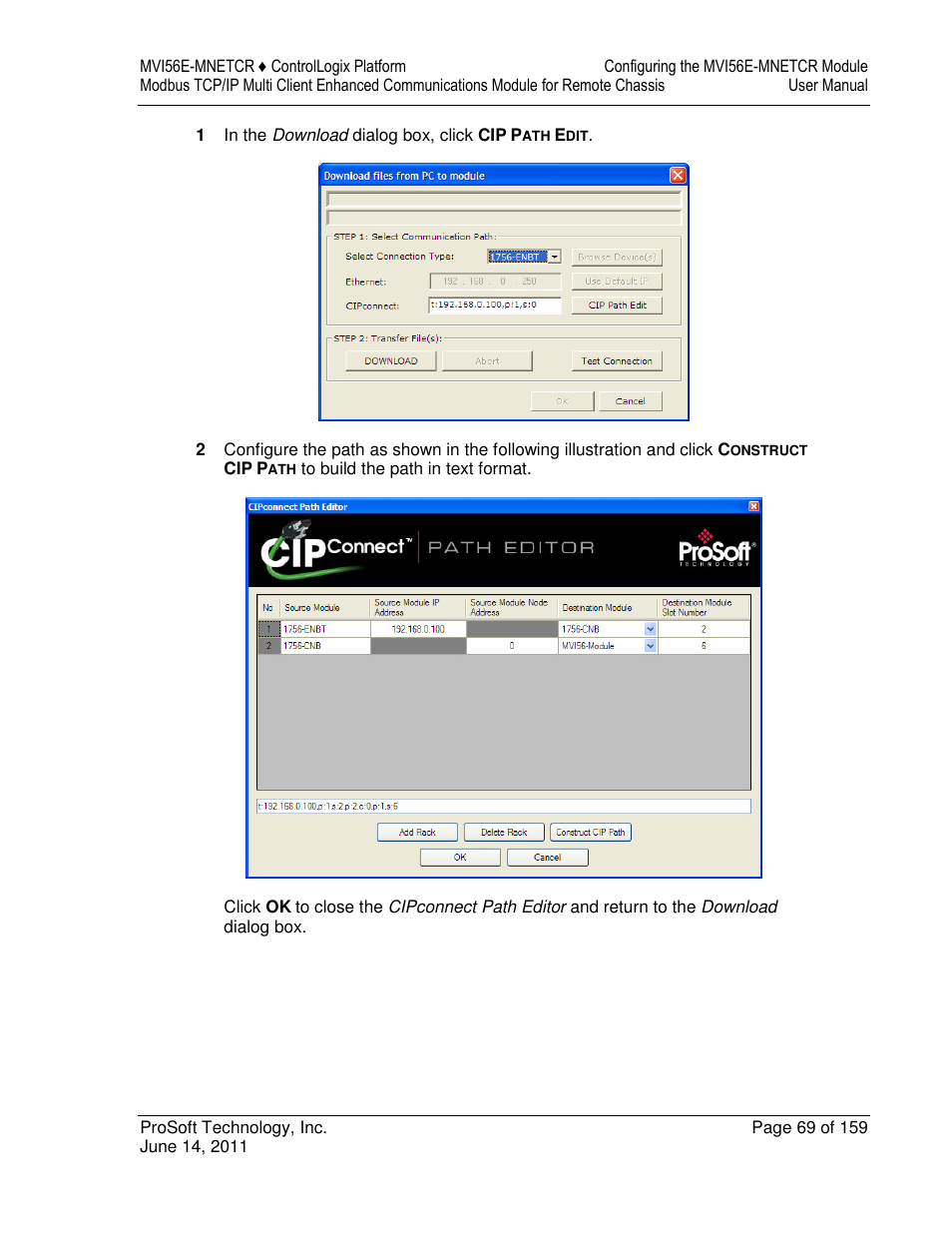 ProSoft Technology MVI56E-MNETCR User Manual | Page 69 / 159