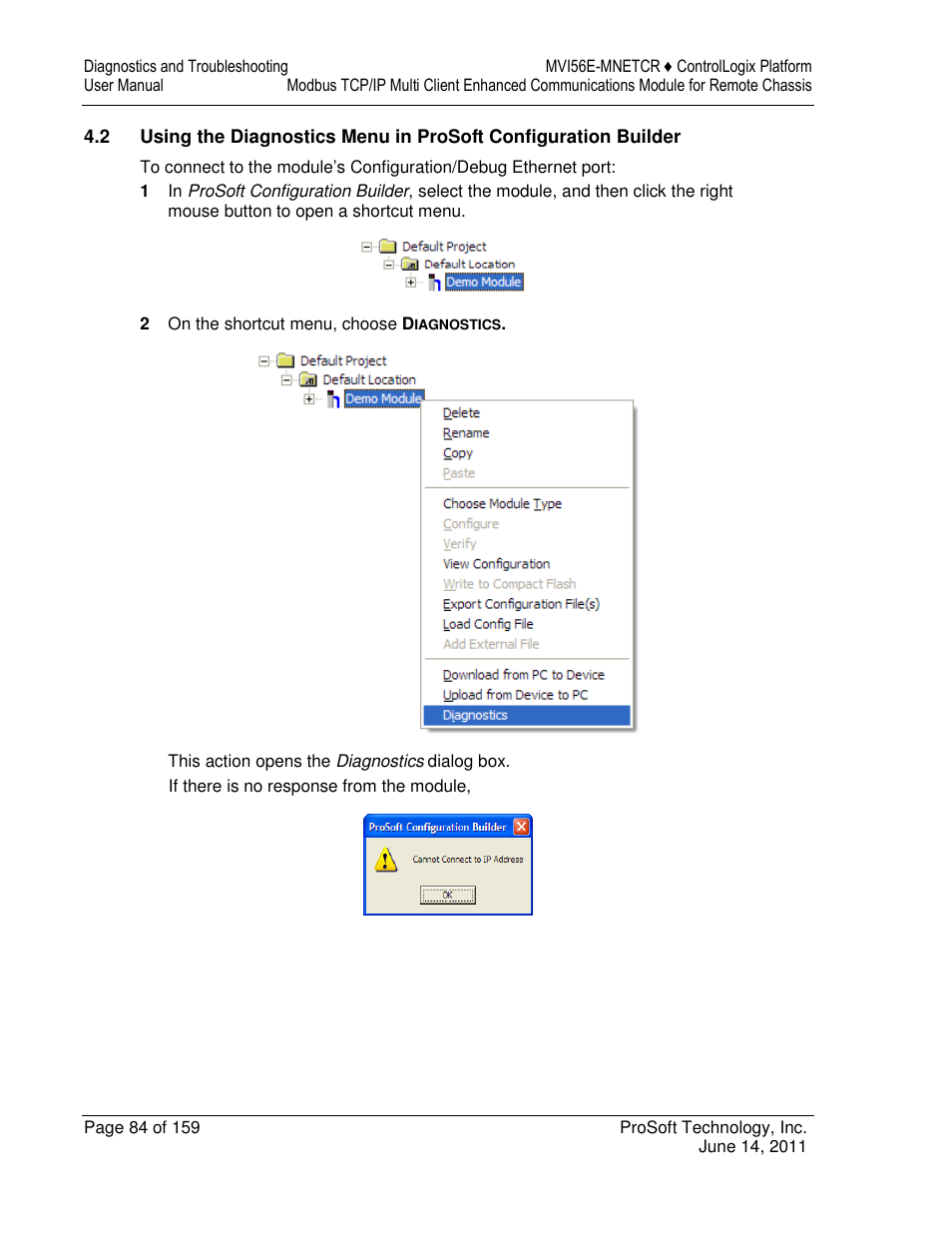 ProSoft Technology MVI56E-MNETCR User Manual | Page 84 / 159