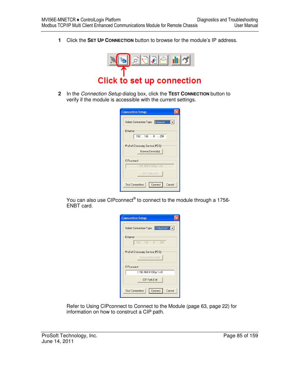 ProSoft Technology MVI56E-MNETCR User Manual | Page 85 / 159