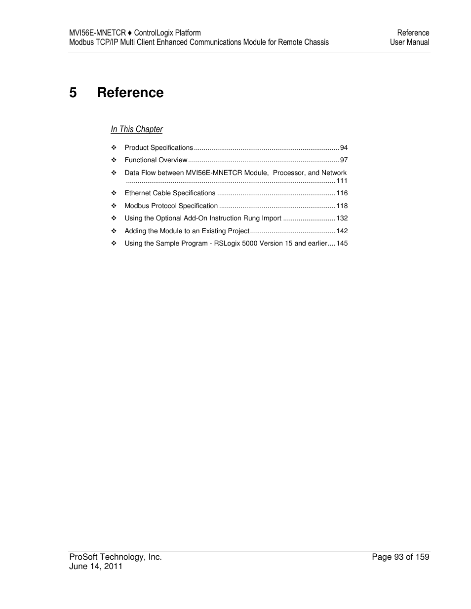 5reference | ProSoft Technology MVI56E-MNETCR User Manual | Page 93 / 159