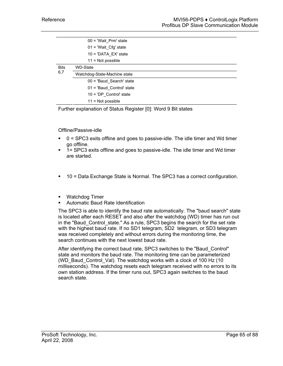 ProSoft Technology MVI56-PDPS User Manual | Page 65 / 88