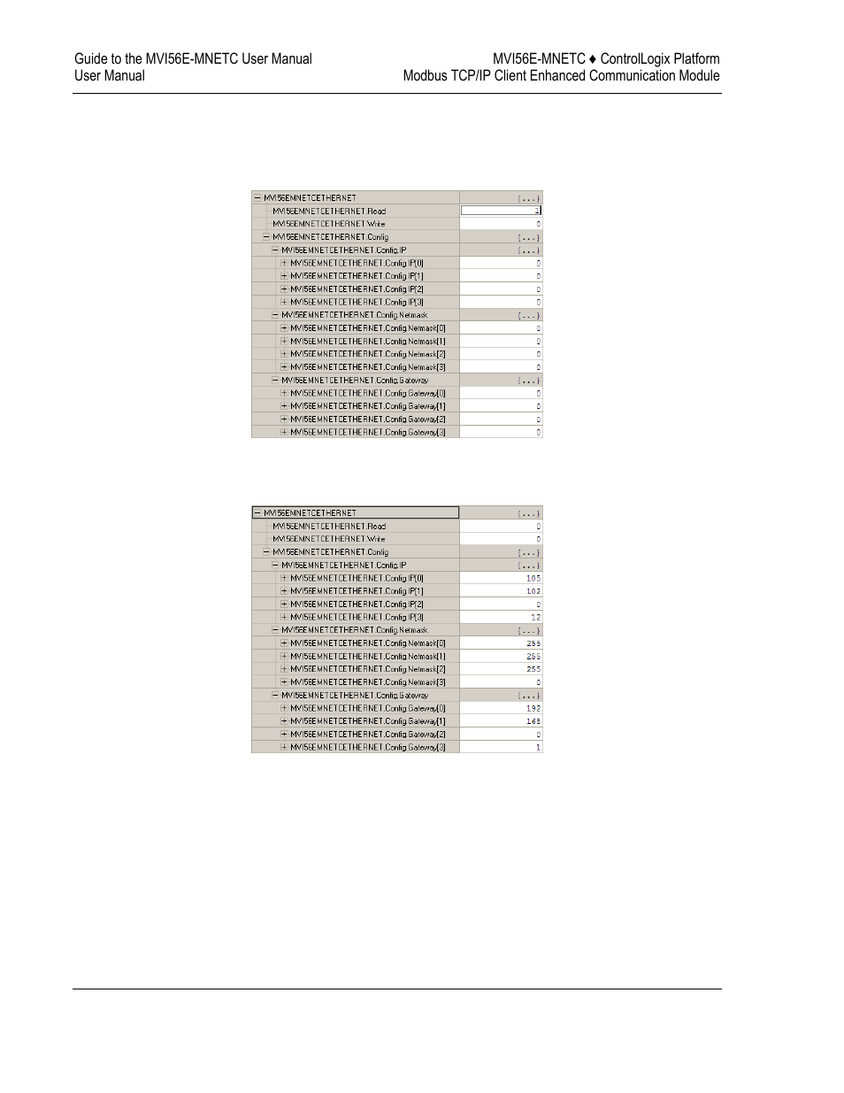 Reading the ethernet settings from the module | ProSoft Technology MVI56E-MNETC User Manual | Page 164 / 183
