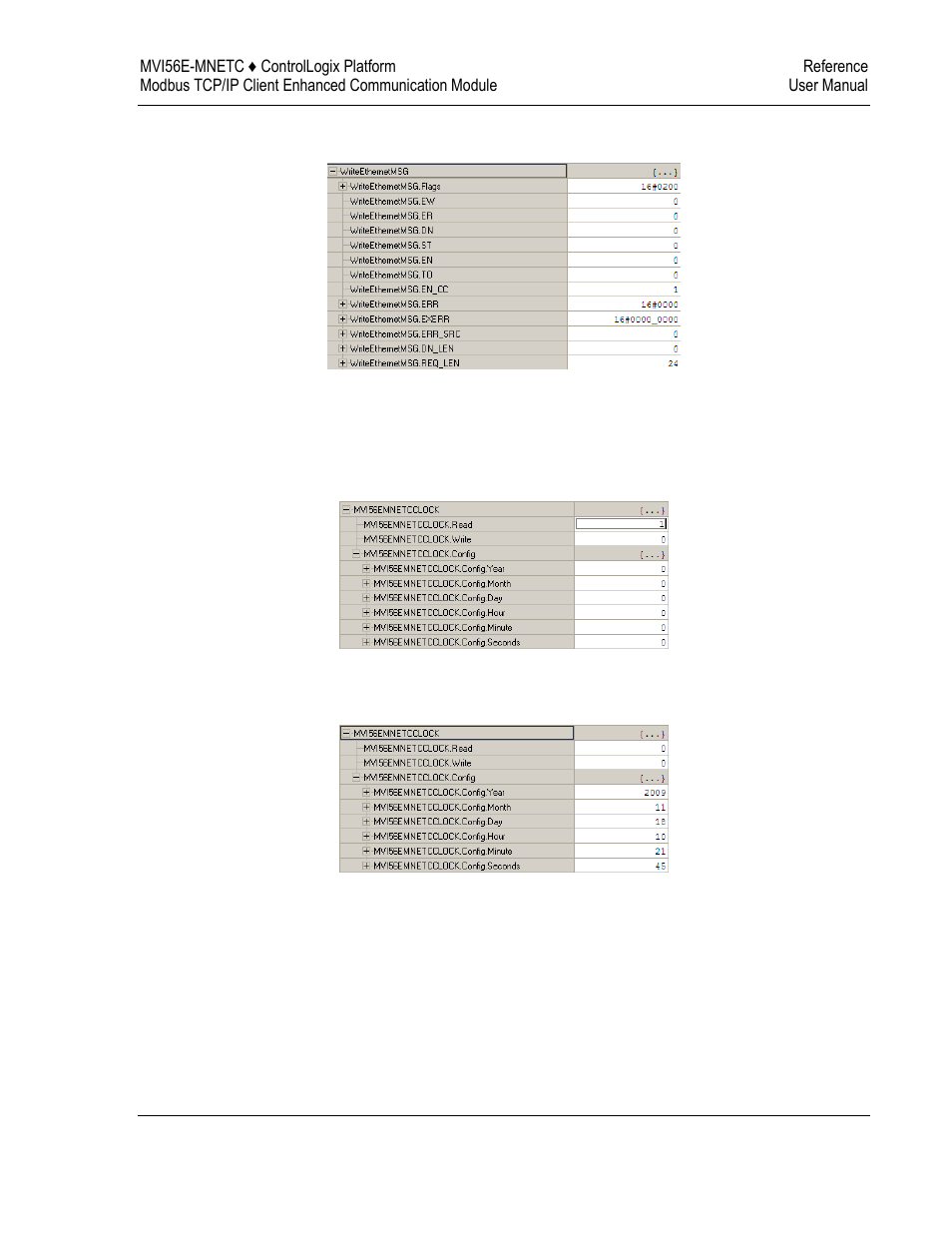 Reading the clock value from the module | ProSoft Technology MVI56E-MNETC User Manual | Page 167 / 183