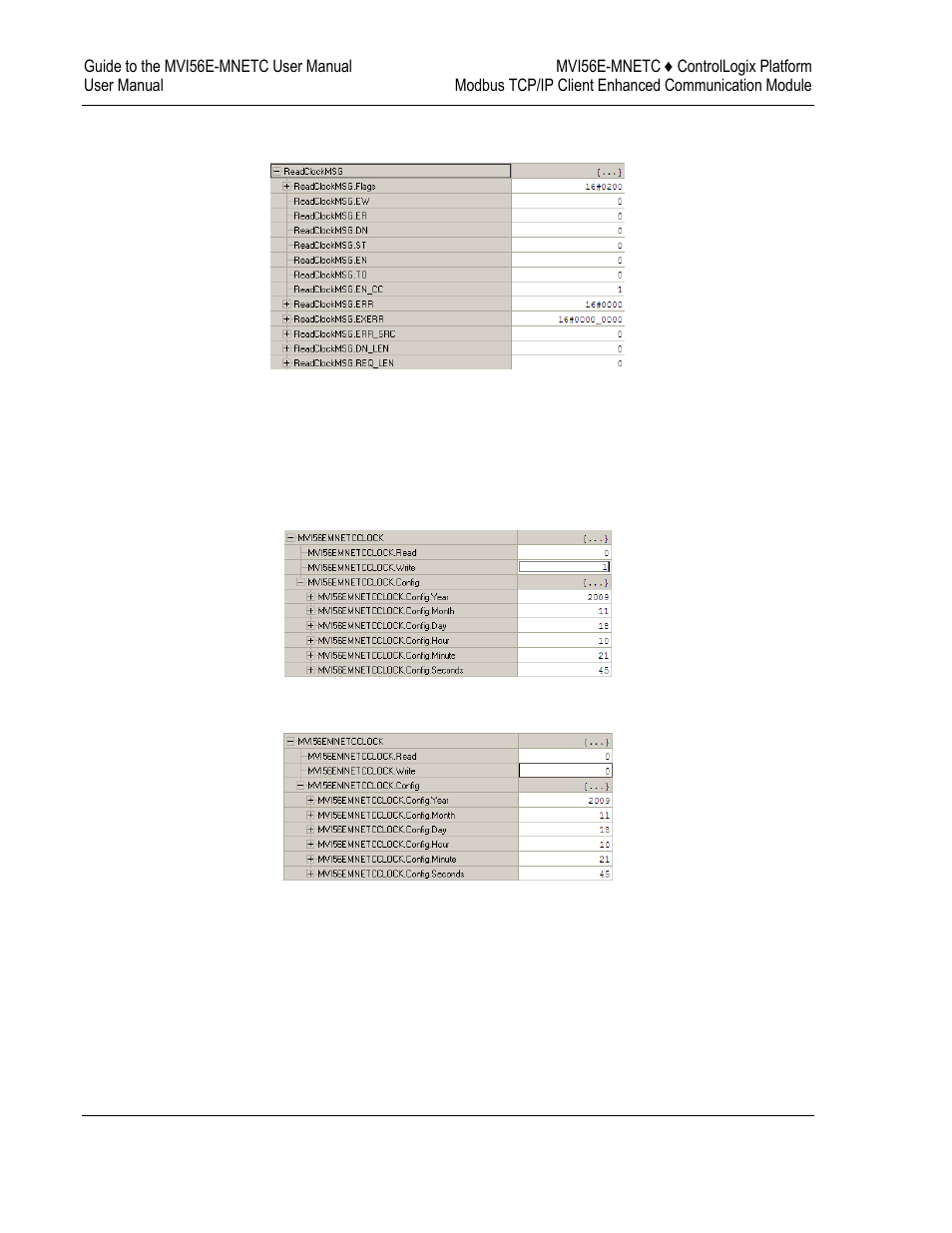 Writing the clock value to the module | ProSoft Technology MVI56E-MNETC User Manual | Page 168 / 183