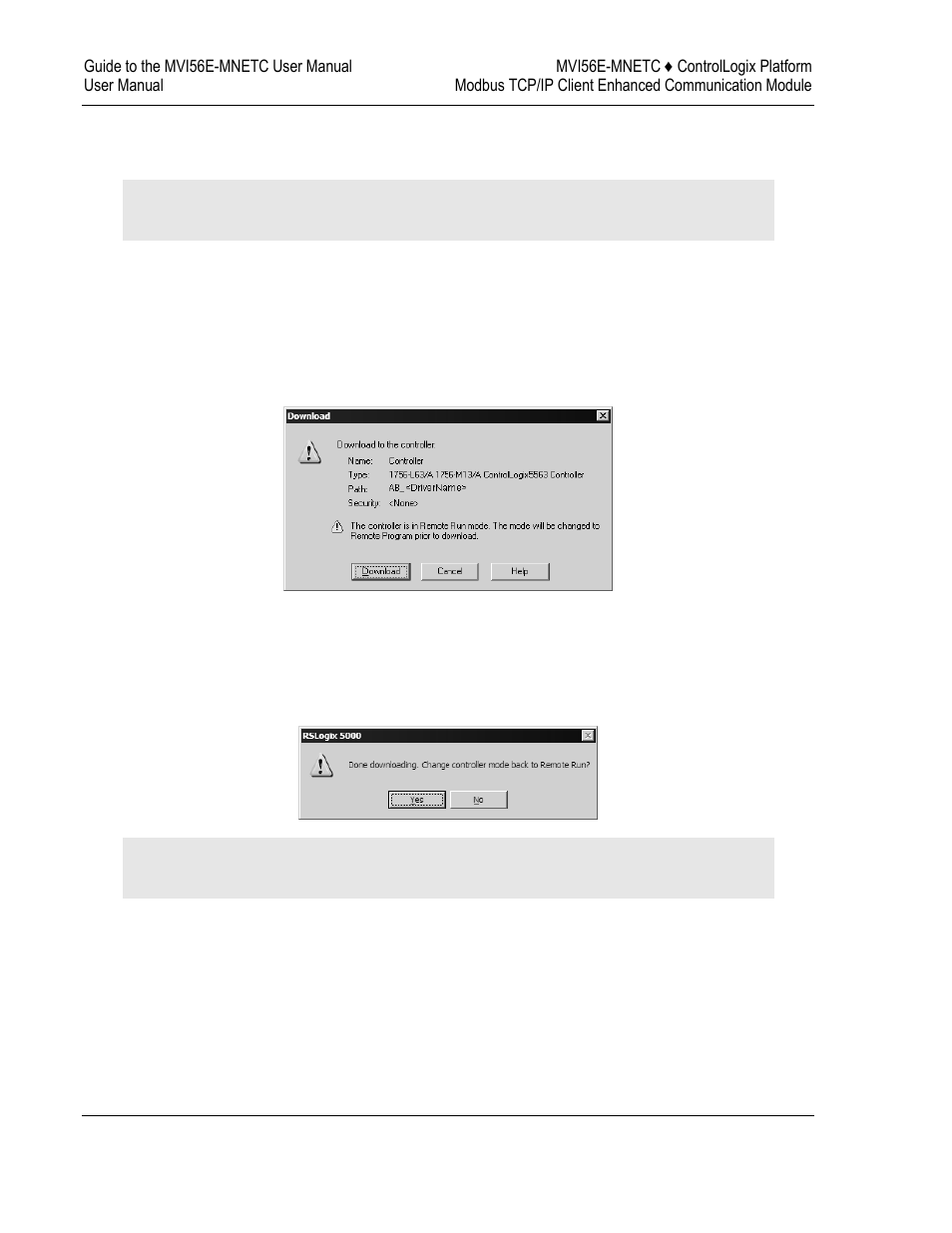 Downloading the sample program to the processor | ProSoft Technology MVI56E-MNETC User Manual | Page 176 / 183