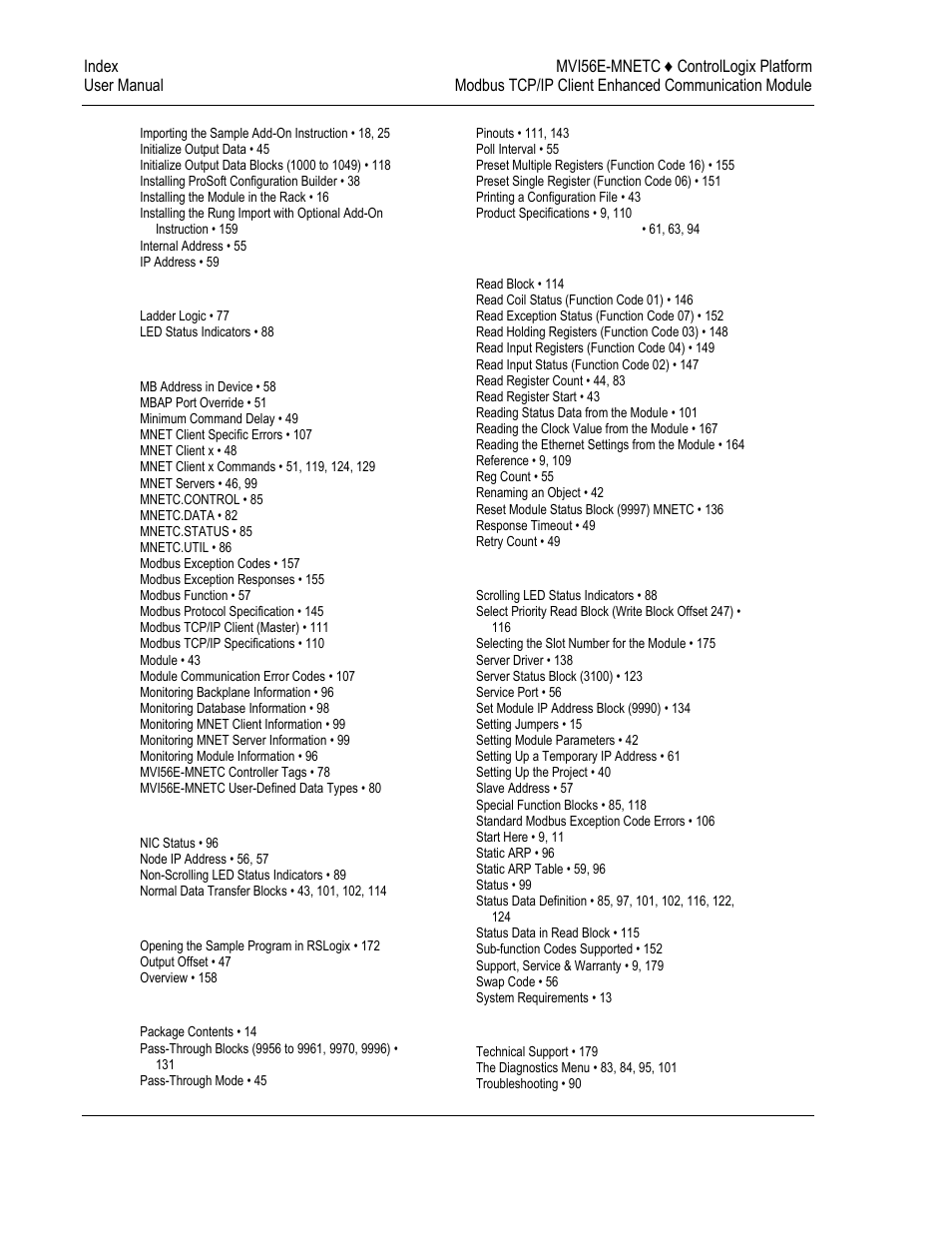 ProSoft Technology MVI56E-MNETC User Manual | Page 182 / 183