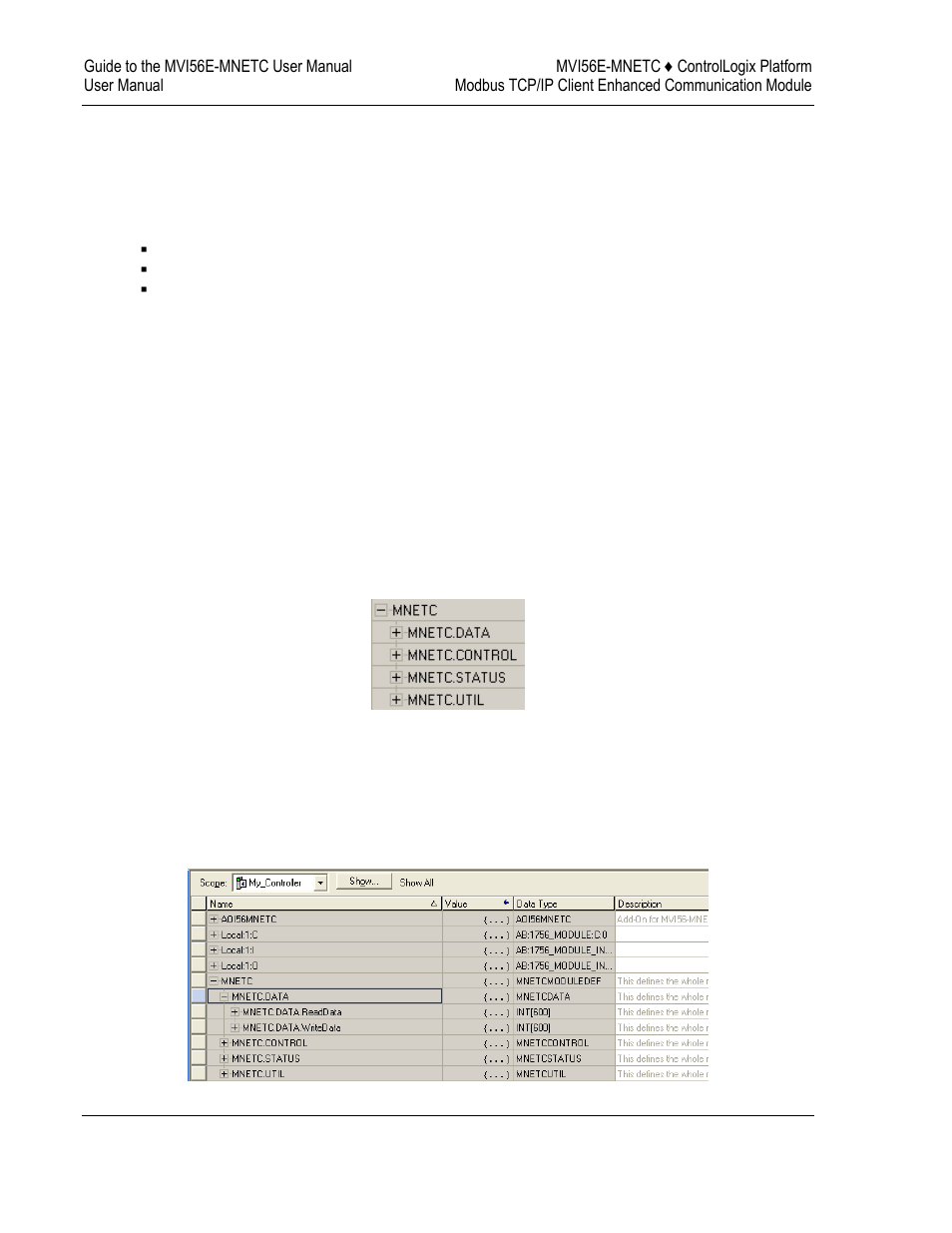 Controller tags, Mvi56e-mnetc controller tags | ProSoft Technology MVI56E-MNETC User Manual | Page 78 / 183