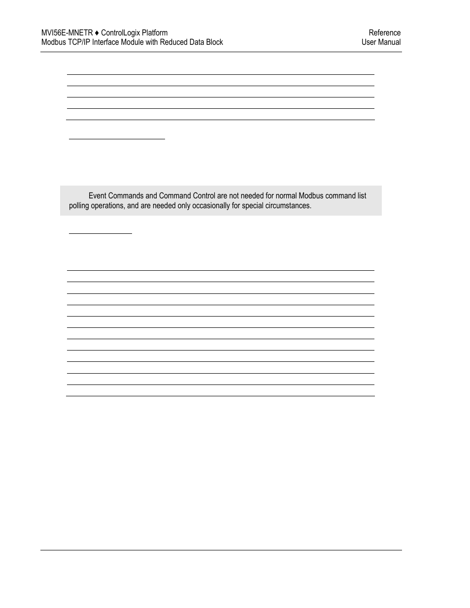 Command control blocks, Event command | ProSoft Technology MVI56E-MNETR User Manual | Page 108 / 153