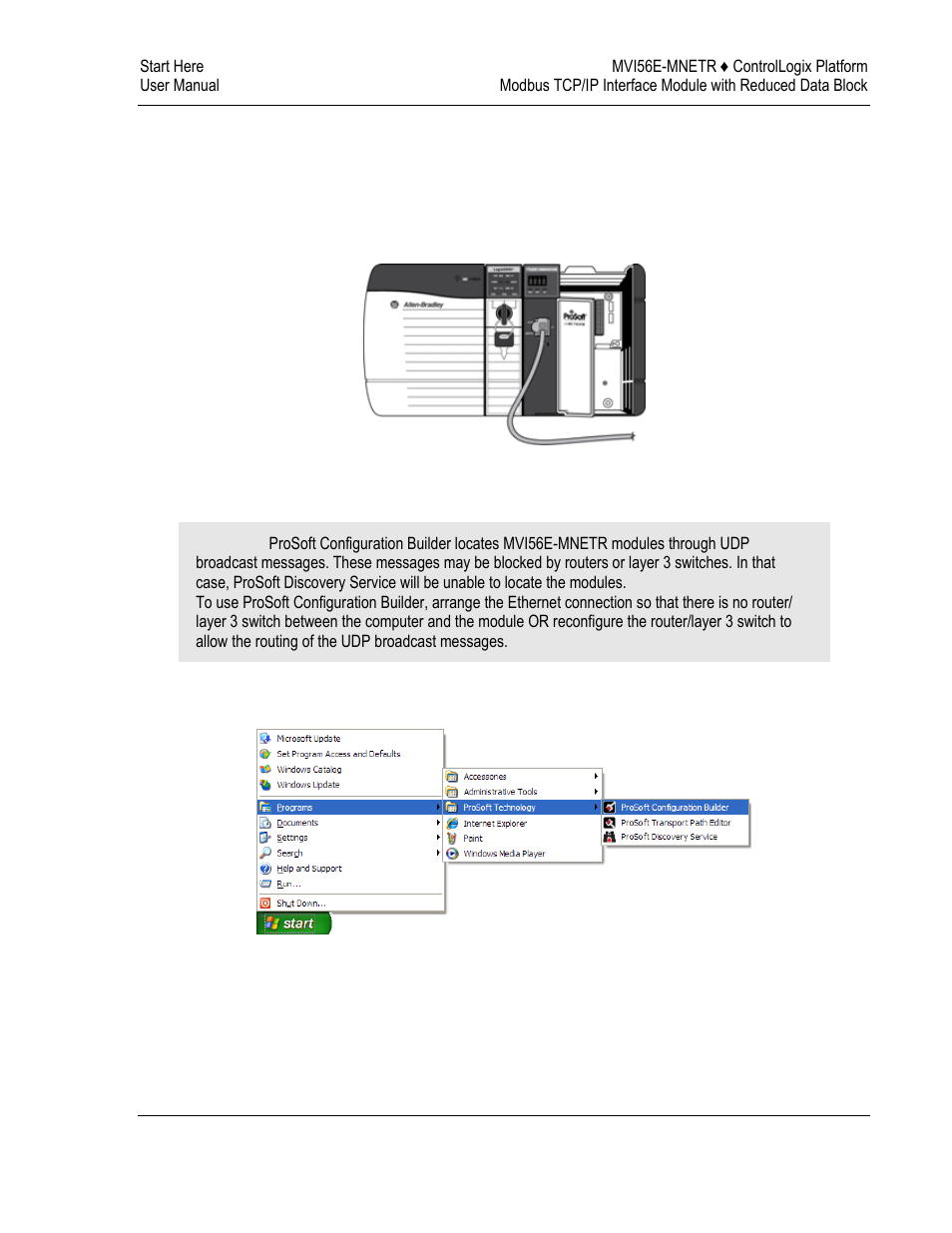 Connect your pc to the module, Set temporary ip address | ProSoft Technology MVI56E-MNETR User Manual | Page 15 / 153