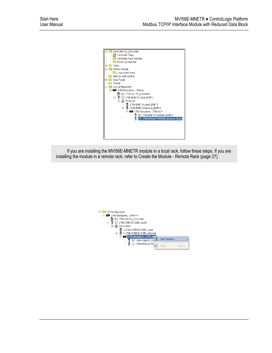 Create the module - local rack | ProSoft Technology MVI56E-MNETR User Manual | Page 31 / 153