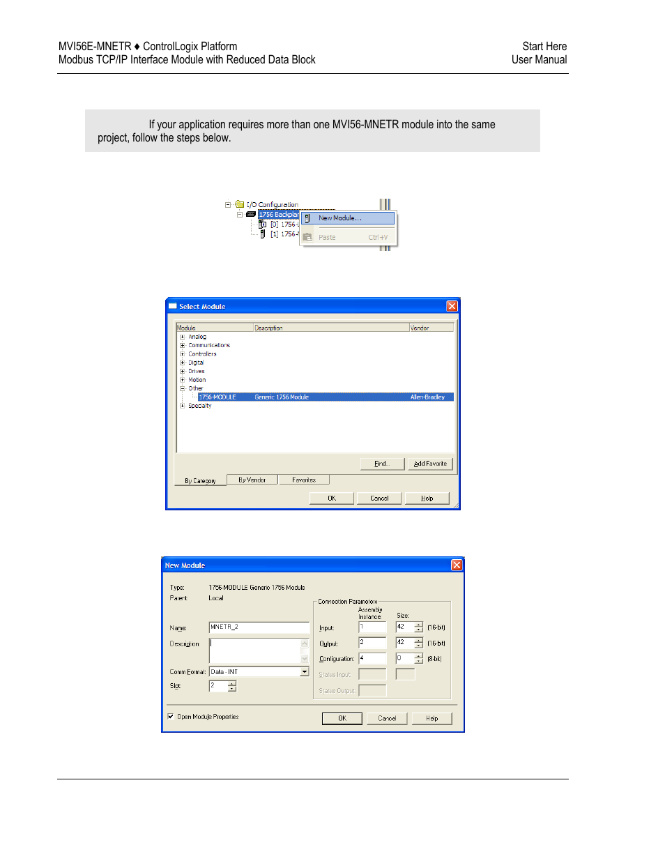 Adding multiple modules (optional) | ProSoft Technology MVI56E-MNETR User Manual | Page 40 / 153