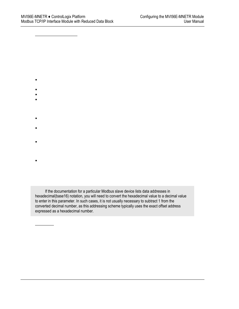 Mb address in device, Comment | ProSoft Technology MVI56E-MNETR User Manual | Page 62 / 153
