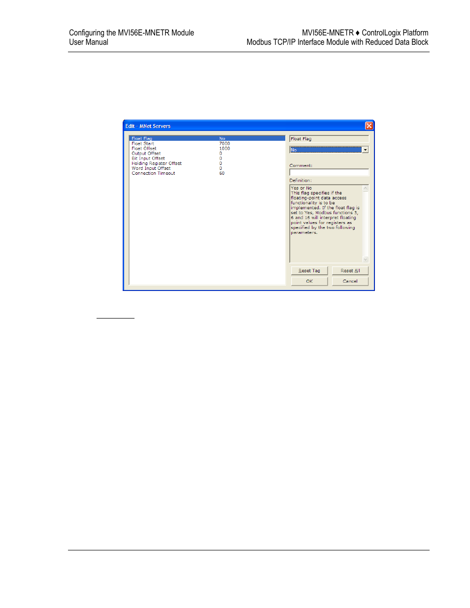 Mnet servers, Float flag | ProSoft Technology MVI56E-MNETR User Manual | Page 63 / 153