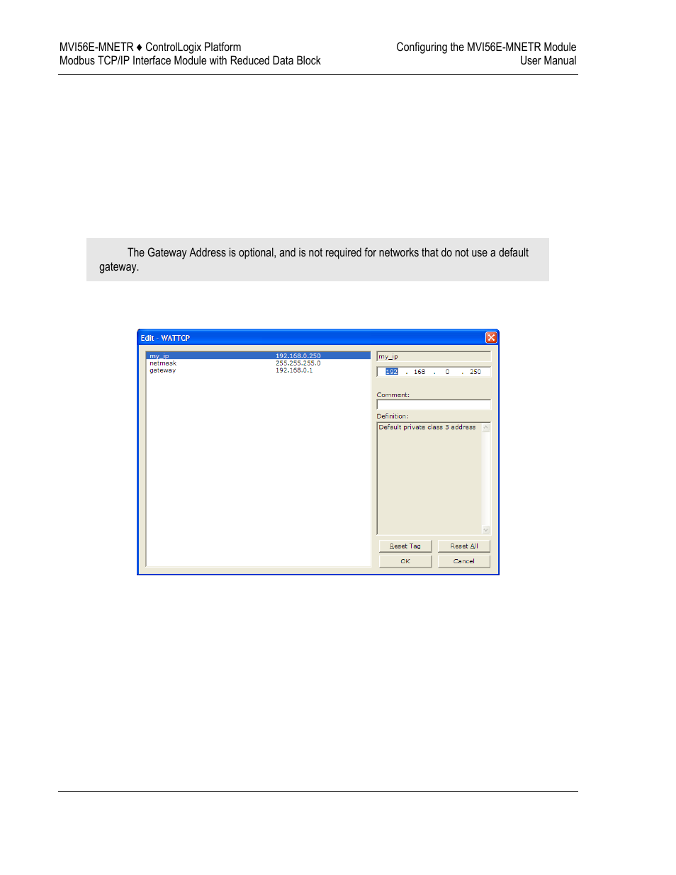 Ethernet configuration | ProSoft Technology MVI56E-MNETR User Manual | Page 66 / 153