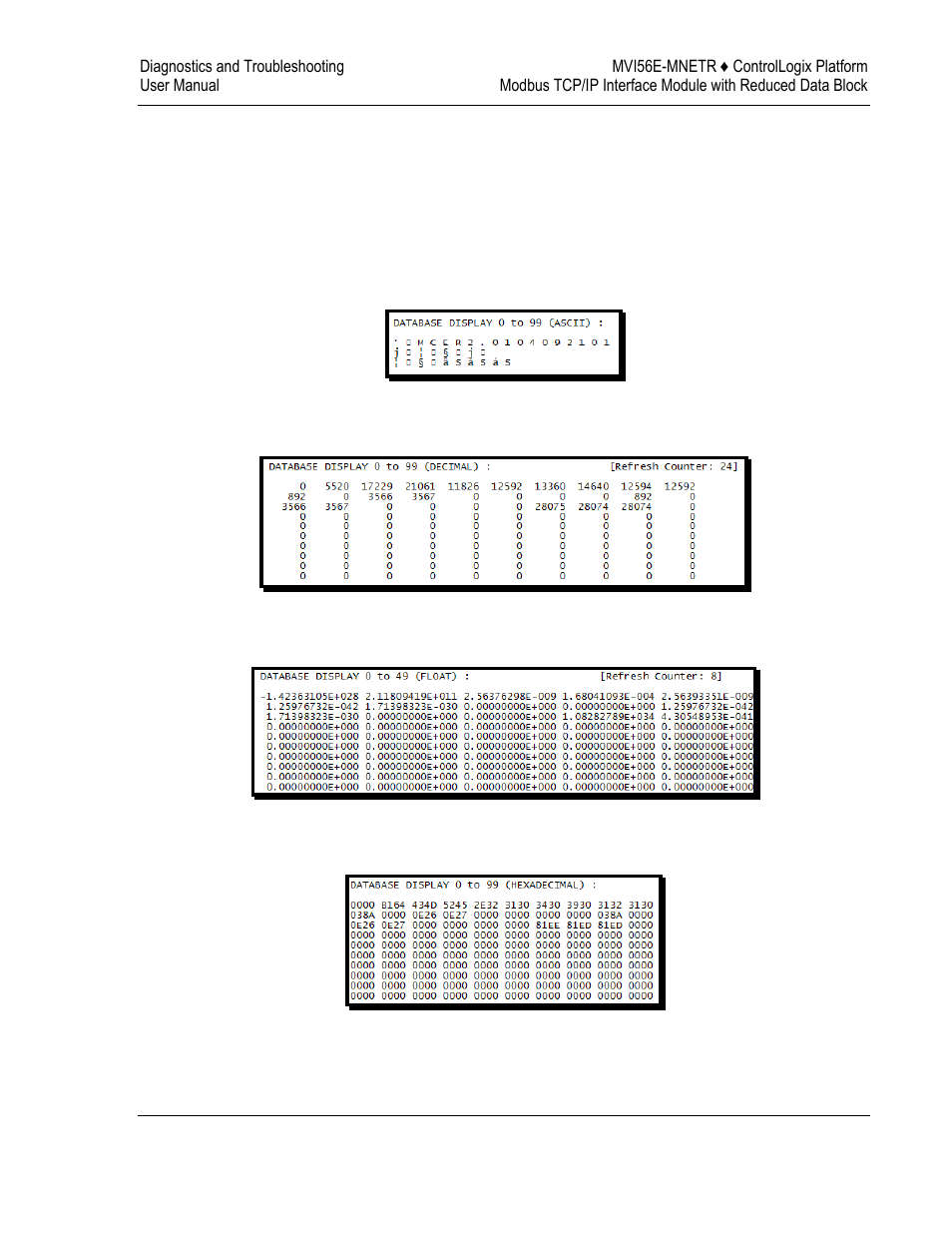 Monitoring database information | ProSoft Technology MVI56E-MNETR User Manual | Page 91 / 153