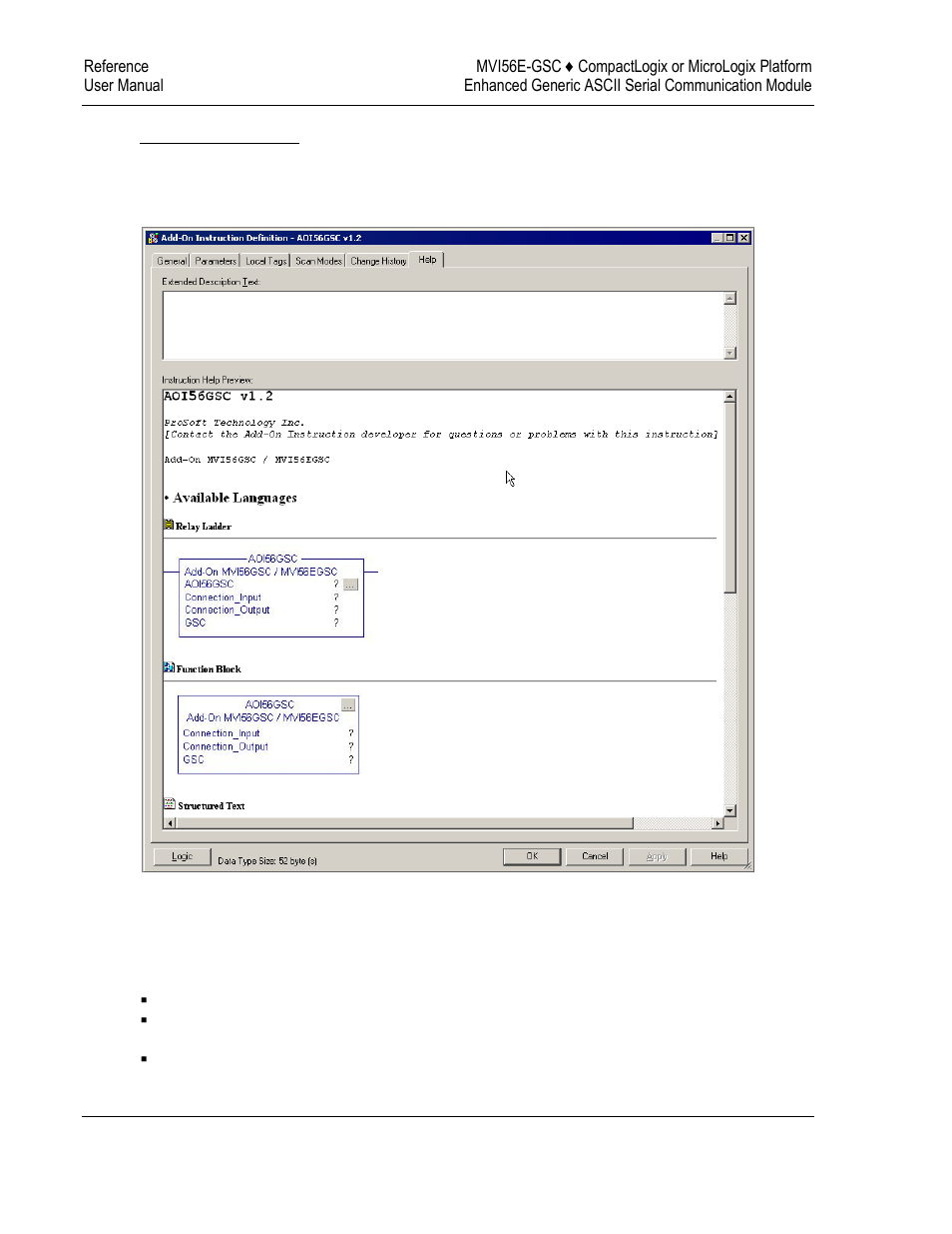 Using the optional add-on instruction | ProSoft Technology MVI56E-GSC/ GSCXT User Manual | Page 114 / 140